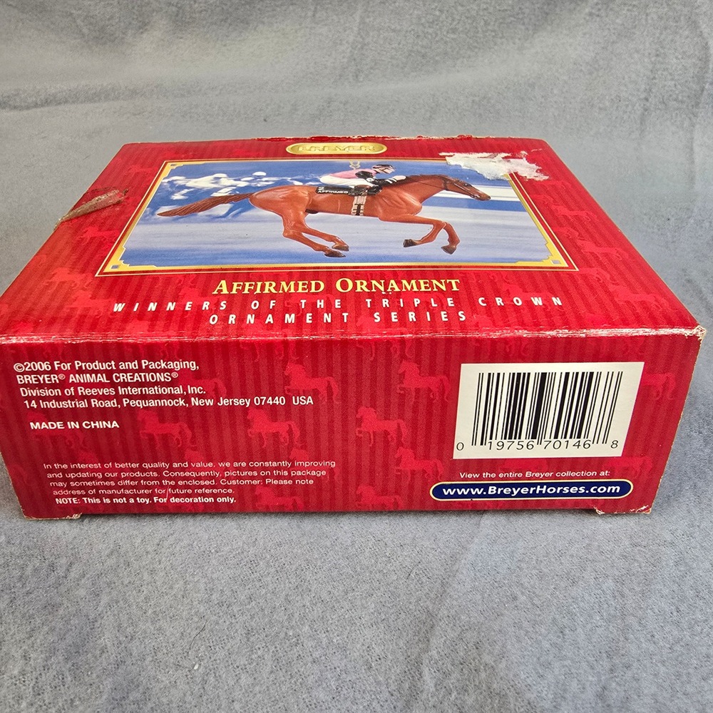 Breyer 2006 Affirmed Ornament Triple Crown Series Horse Racing 700146 Boxed - Picture 6 of 9